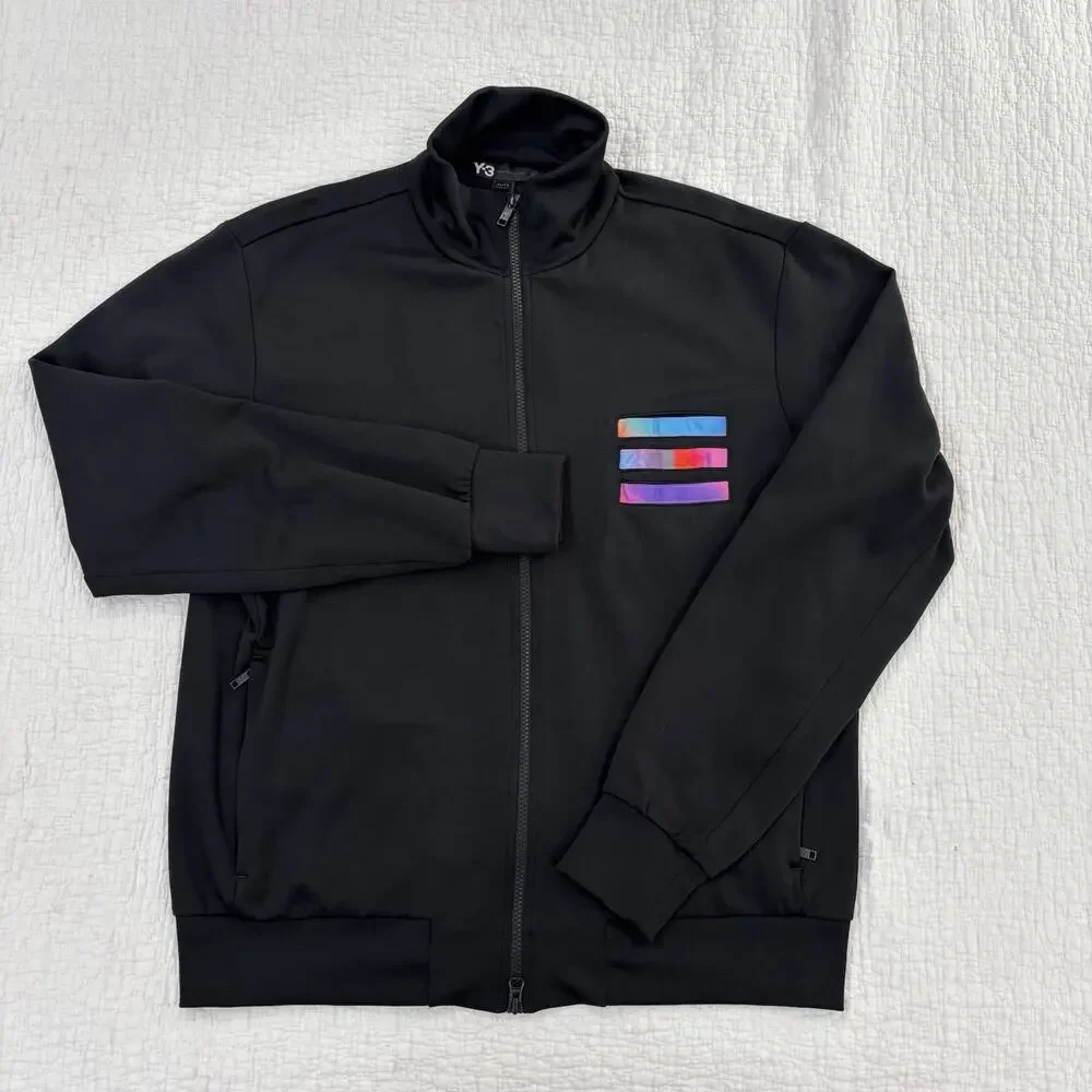 Y-3 Yohji Yamamoto x Adidas Track Jacket Mens Size XL Black Full Zip 3 Stripe